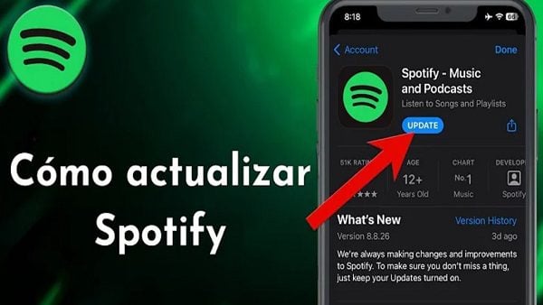 como actualizar spotify